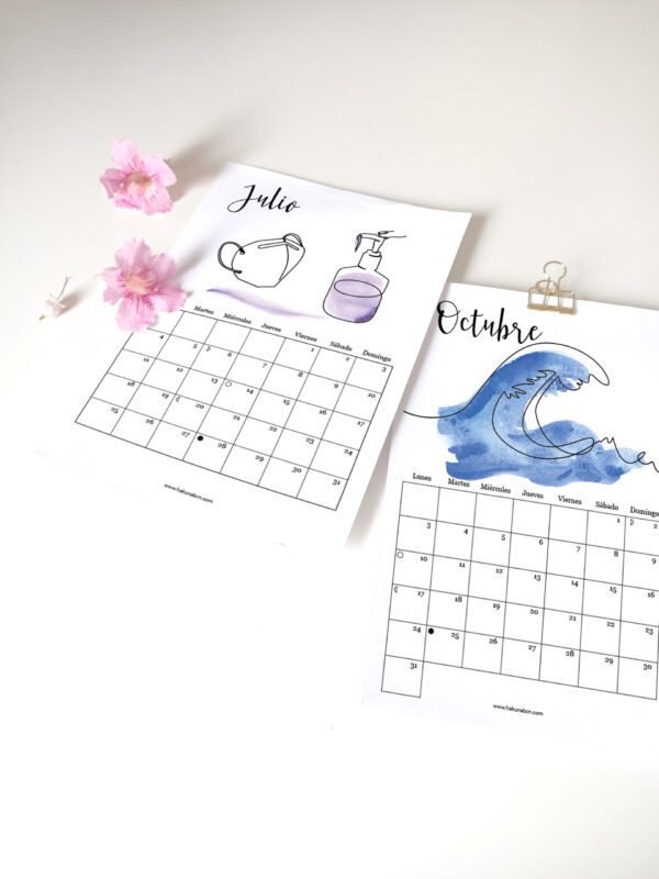 Calendario ilustrado HakunaBcn julio octubre